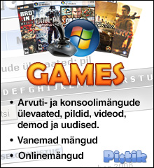 Pistik.net: Games -  arvutimängud, vanad mängud, mängukoodid, mängude koodid, vabaaeg, allalaadmised, games, konsoolid, konsoolimängud, trailerid, trailer, xbox 360, Nintendo DS, Wii, Playstation 3, Playstation 2, PC, videomängud